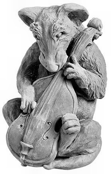 Stone Mouse Statue - The Guys Rat Band: Lester On Base Statue